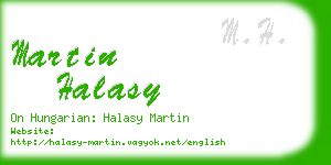 martin halasy business card